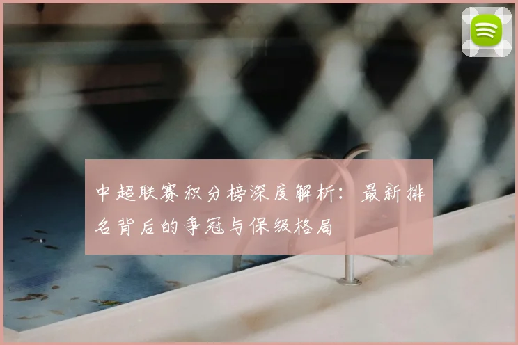 中超联赛积分榜深度解析：最新排名背后的争冠与保级格局